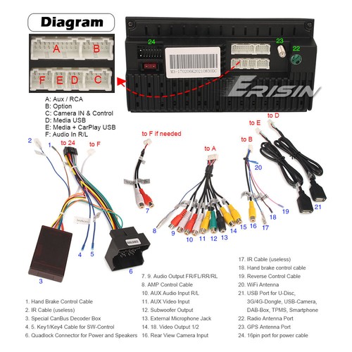 32GO Android 13 Autoradio DAB+CarPlay DSP TNT GPS pour BMW 5 Série E39 X5 E53 M5 - Bild 18 von 20