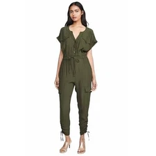 Parker Green Cargo Jumpsuit Short Sleeve Small (estimated) New