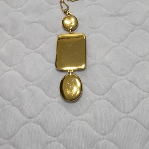 Ta;bots Jadore Fleur De Lis Faux Turtle Goldtone Necklace Chain Pendant 32" - Picture 13 of 13