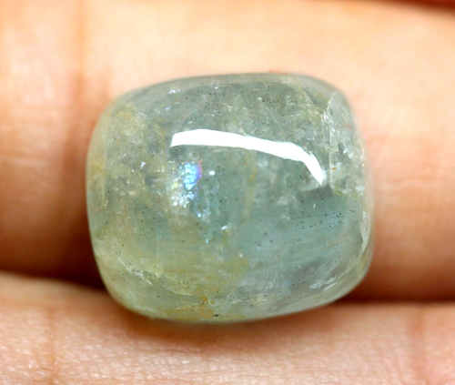 Untreated Brazil Blue Aquamarine 9.75 Ct Oval Cut Shape Loose Gemstone 1 PCs - Picture 5 of 6