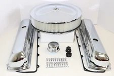 Oldsmobile Chrome Engine Dress Up Kit Valve Covers 14" Air Cleaner Olds 350 455