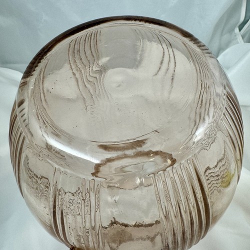 Vintage Pink Depression Glass Ribbed Ice Tea Pitcher With Ice Lip - Picture 11 of 11