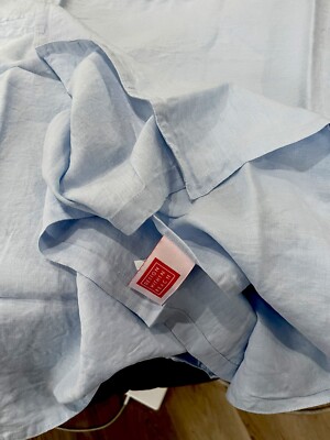 Design Within Reach Italy NWT 100% Linen Standard Shams Beautiful Blue (3) SOLD