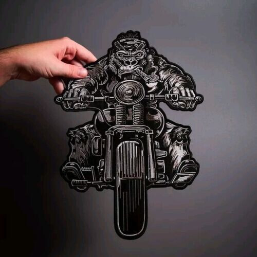 Biker gorilla Large Back Patch for custom biker vest | eBay