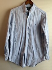 Polo Ralph Lauren Mens Classic Fit Button Down Shirt Cotton Blue Size 15 32/33