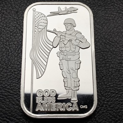 INVASION 3 ENAMELED 999 SILVER ART BAR CMG MINT MINTAGE 75