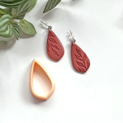 KALY AND KLAY Raindrop Clay Cutter • Jewellery & Earring Makers Tools • Teardrop Leaf Drop