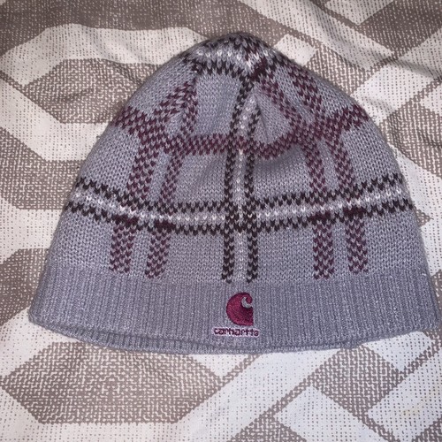 Purple Knit Cap beanie hat one Size 