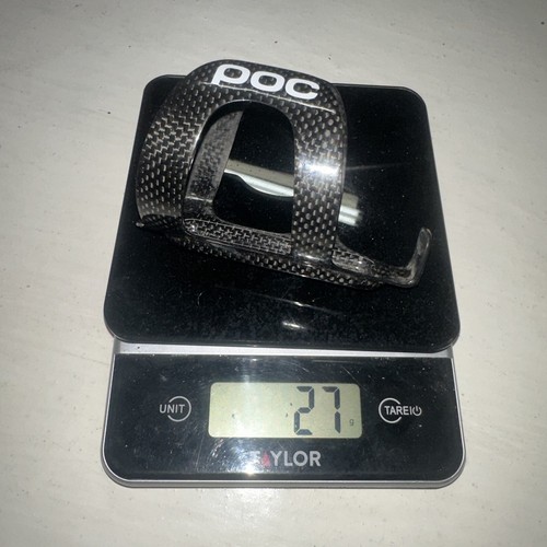 POC Woven Carbon Fiber Road Bike Water Bottle Cage Gloss Black White Letters - Picture 11 of 11