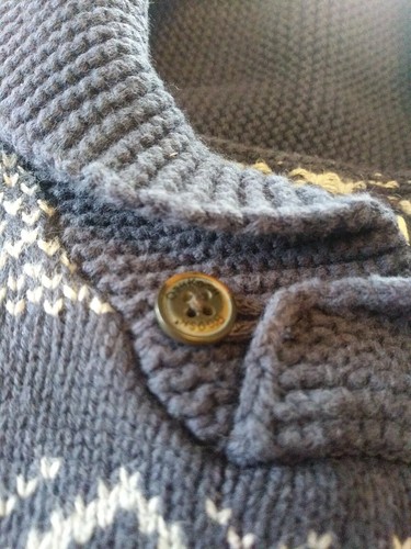 OshKosh B'gosh Boys Sweater Size 6 Navy Blue Gray Printed High Neck Sweater - Picture 11 of 12