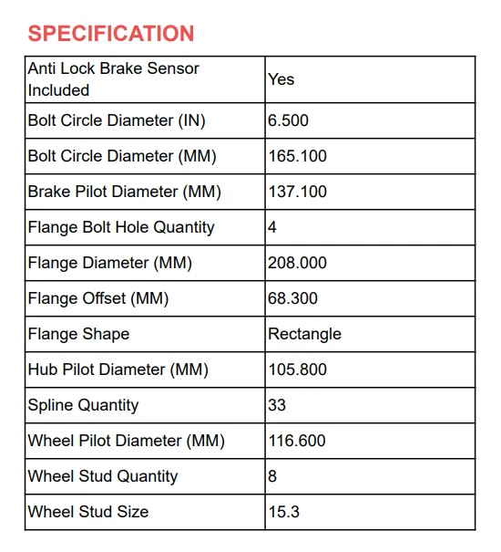 Rolamento de roda dianteira 4WD e cubos para Chevy GMC K2500 K3500 K1500 Suburban com ABS N4 - Imagem 3 de 4