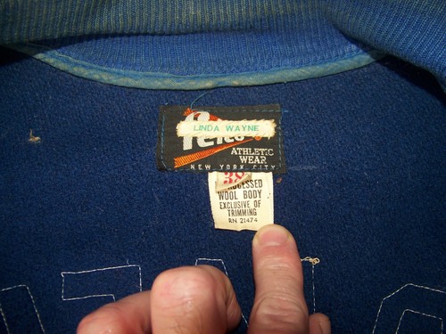 Abrigo Chaqueta Letterman de Lana Escuela Secundaria Bloomfield NY Talla 38 De Colección c1950 - Imagen 5 de 5