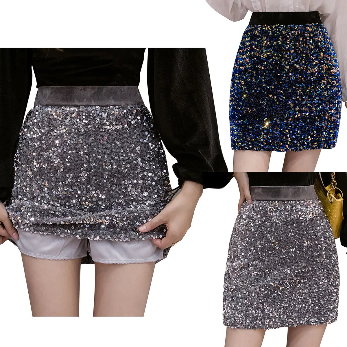 Sequin mini cheap skirt 60