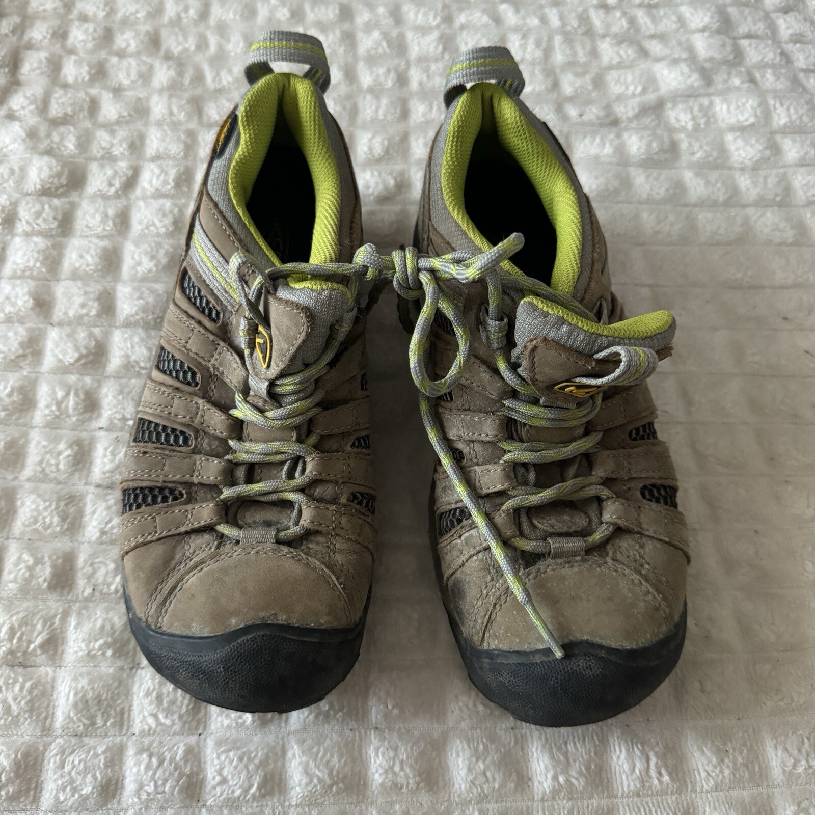 Scarpe da trekking da donna Keen Voyageur 1010141 verdi marroni in pelle taglia 6 5