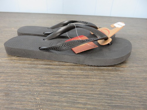 Havaianas Unisex Open Toe Sandals Thongs Flip Flops Women 6 Men 5 Black - Picture 5 of 8