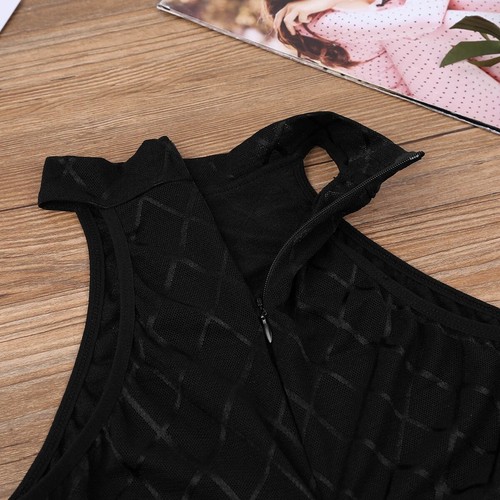 Women's See Through Mesh Leotard High Cut Bodysuit Crotchless Thongs Lingerie - 第 11/27 張圖片