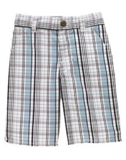 NWT Gymboree Kid Boy BAJA SURF Blue White Plaid Shorts 5