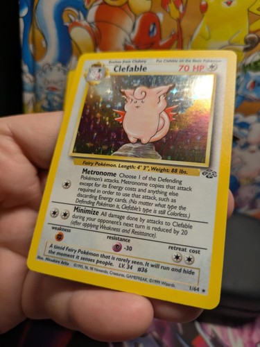๐ฅ Clefairy 6/130 Base 2 (NM)+ Clefable 1/64 Jungle (NM) + Holo Topps Pokemon ๐ฅ - Picture 12 of 15
