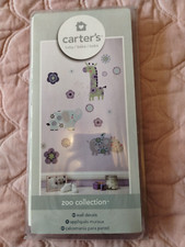 Carter's Baby Zoo Collection Wall Decals Self Stick/Won't hurt walls