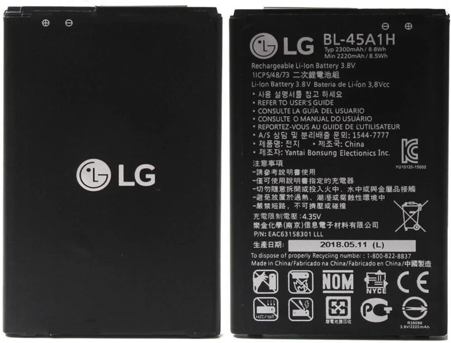 全新原始设备制造商原装 LG BL-45A1H K10 K425 K428 MS428 F670 2300mAh 电池 — 第 2/4 张图片