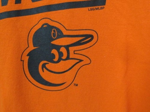 MLB Baltimore Orioles Camiseta Para Hombres XL Naranja Manga Corta Negro Gráfico Béisbol - Imagen 3 de 6