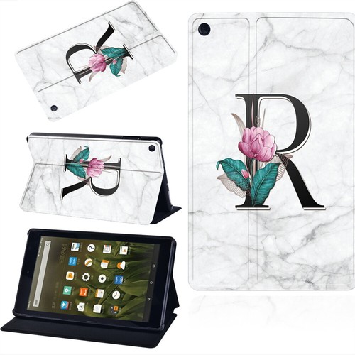 For Amazon Fire 7/HD 8/HD 10/10 plus -Letters PU Leather Tablet Stand Cover Case - Picture 27 of 35