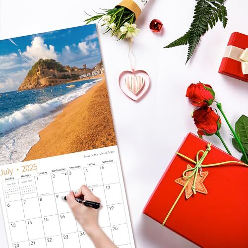 18 Monate Juli 2024 - Dezember 2025, Monatskalender Strände, 12" x 24" geöffnet - Bild 5 von 6