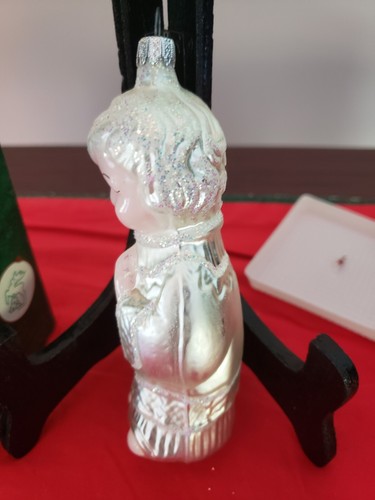 Lauscha Glas Creation ANGEL White Christmas Holiday Ornament Glass Germany NIB - Picture 16 of 20