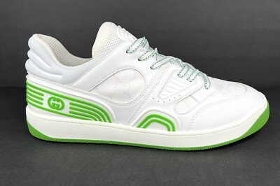 GUCCI Basket Low Top GG Demetra Vegan Leather Basketball Sneakers EU 39.5
