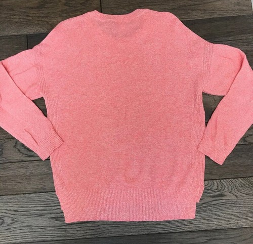 J. Crew Women’s Lightweight Dolman Sleeve Knit Sweater Pink W/ White Medium - Picture 8 of 12