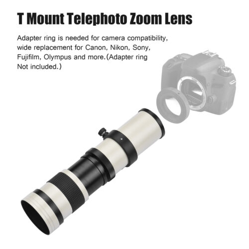 Camera MF Super Telephoto Zoom Lens F/8.3-16 420-800mm T Mount for Canon Sony UK - Picture 4 of 9