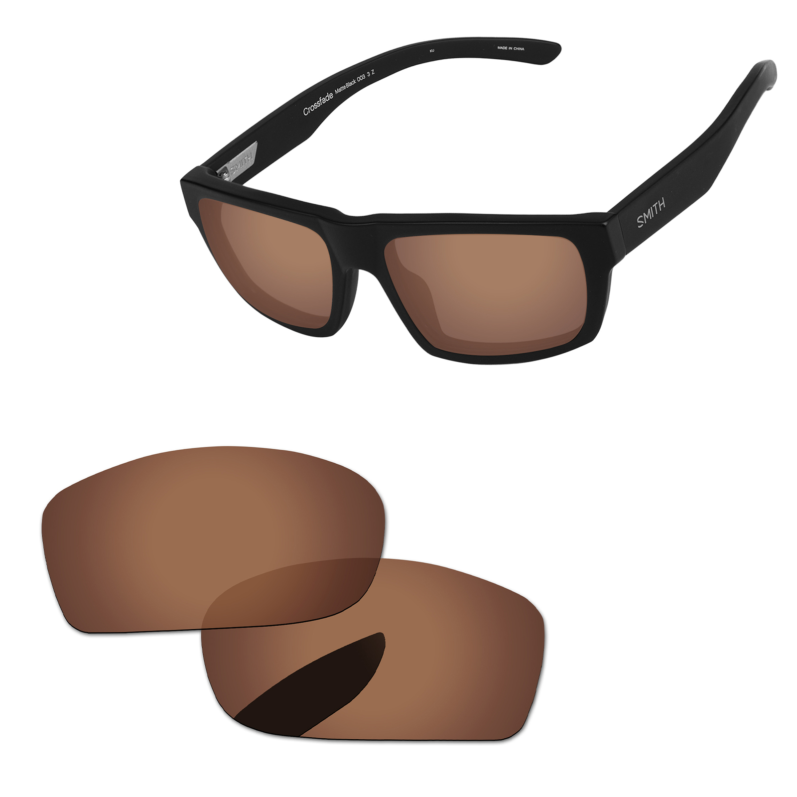 PapaViva Polarized Replacement Lens ForSmith Crossfade Frame Colors