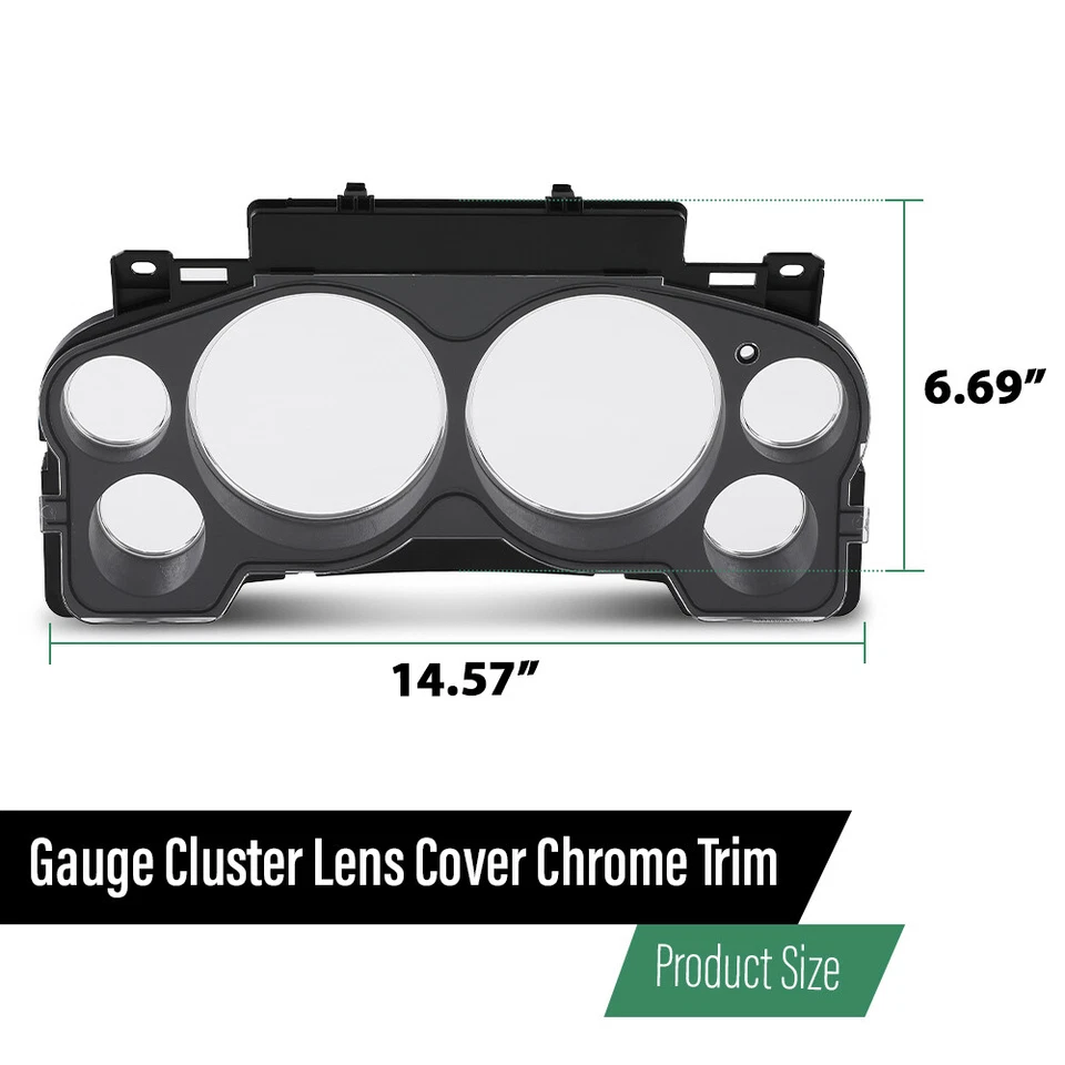 Speedo Gauge Cluster Lens Cover Fit For 2007-2013 Chevrolet GMC Trucks & SUVs Foto 3 de 4
