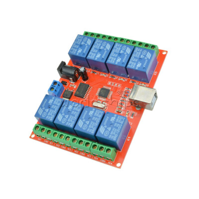 8 Channel 8CH DC 12V Relay Control Board USB ULN2803 Driver Module For AVR ARM