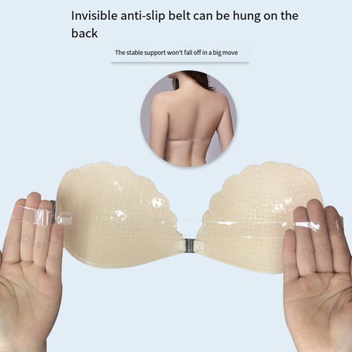 Breast Padding Nipple Cover Invisible Bra Push Up Bra Underwear Silicone Lace - Picture 2 of 21