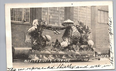 #ad #ad SHRINERS ELECTRIC PARADE FLOAT portland or real photo postcard rppc oregon $14.99