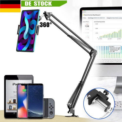 Verstellbar Halterung Handy Halter Tisch Bett Ständer für Tablet Smartphone iPad