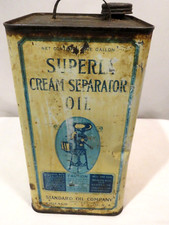 Vintage Standard Oil Can for Superla Cream Separator Oil One Gallon Lube