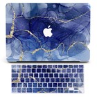 Ink Blue Marble Case +Keyboard Cover For Macbook M4 Pro 14 16 Air 13 15 11 12 in
