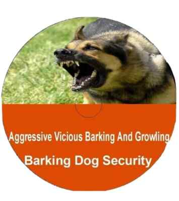 Barking Dog Security CD Aggressive Vicious Barking And Growling On Audio CD