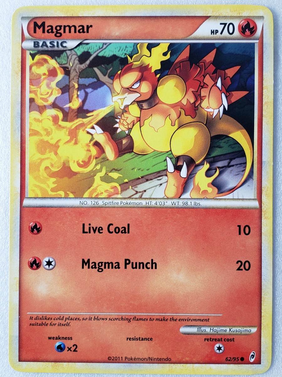 1995 magmar pokemon card value (44/63) [WoTC Promo] – Plug Commemorate your favorite tabletop game with this Magmar 1999 Pokemon Base Set Uncommon #36 PSA Authenticated 9 Card Pokémon Card: Magmar (Basic, 70