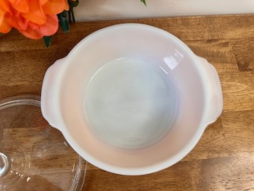 Fire King Peach Lustre Copper Tint Casserole Dish Lid Vintage Anchor Hocking - Picture 7 of 7