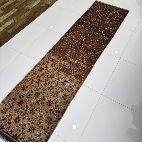 2x9 Vintage Soft Wool Runner Rug, Hand Knotted Oriental Turkish Carpet - Picture 3 of 10