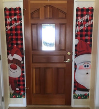 Christmas Door Banners Porch Sign Decoration
