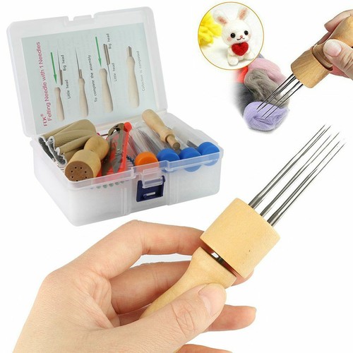 40PCS Needle Felting Starter Set Kit Wool Felt Tools Mat DIY Hand Craft Making - 第 4/12 張圖片