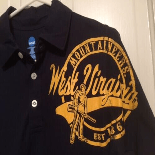 WEST VIRGINIA MOUNTAINEERS SIZE SMALL POLO SHIRT **NEW** - Picture 2 of 5