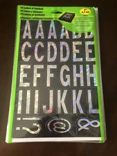 MM-32L Self Adhesive Vinyl Die Cut Letters 2" High  Prism Silver