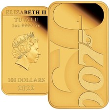 2022 James Bond 007™ Gold Coin - Tuvalu - 60th Anniversary - 1 oz Proof