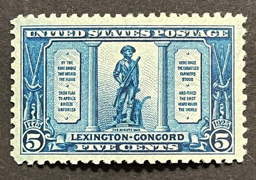 Travelstamps:US Stamps Scott #619 ,The Minute Man, 5¢ mint ,og, lightly hinged - Picture 5 of 5
