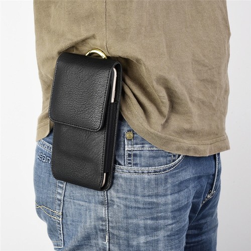 Funda protectora vertical de cuero grande con ranuras para tarjetas bucles - Imagen 8 de 20